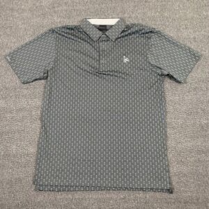 Dunning Polo Shirt Mens Medium Gray Colebrooke Jersey Performance Geometric Golf